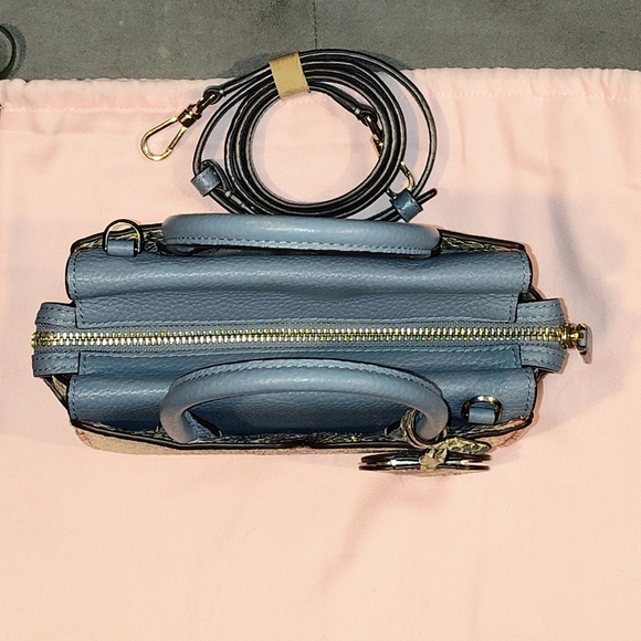 KATE SPADE NEW YORK SPENCER MULTICOLOR PYTHON TWO-WAY TOTE SPADE CHARMS DUSTBAG - Picture 4 of 17